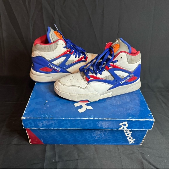 Reebok Kids Sneakers in White, Blue, and Red - Picture 14 of 14